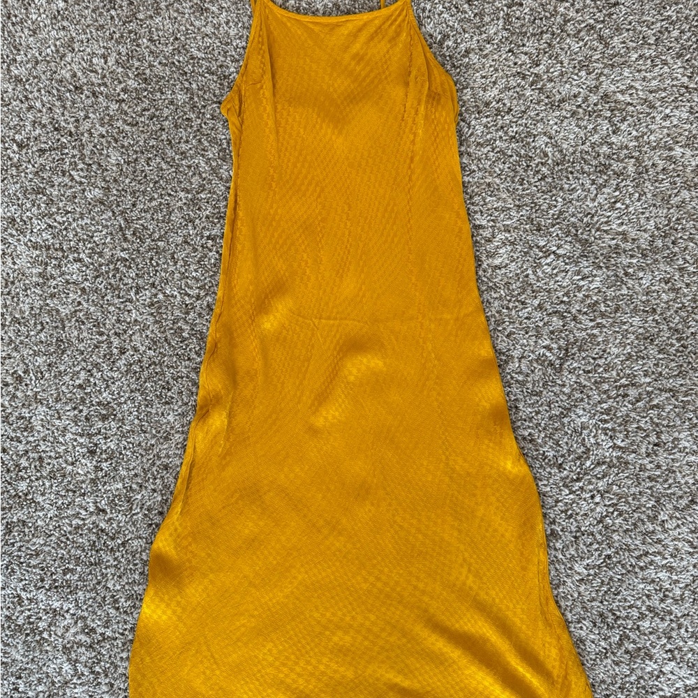 A new Day Yellow Gold Midi Dress